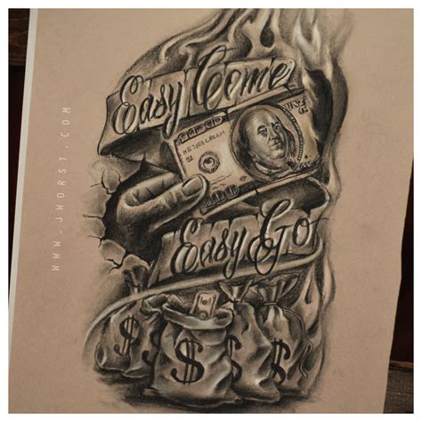 A bag of cash can be the perfect tattoo for your body. There is no one who can go a single day without money. This tattoo can be inked on the hand, leg, shoulder, wrist, or neck. A money bag tattoo represents power, good luck, efficiency, and financial uplift in life. All of us have dreamed of a bag of money.